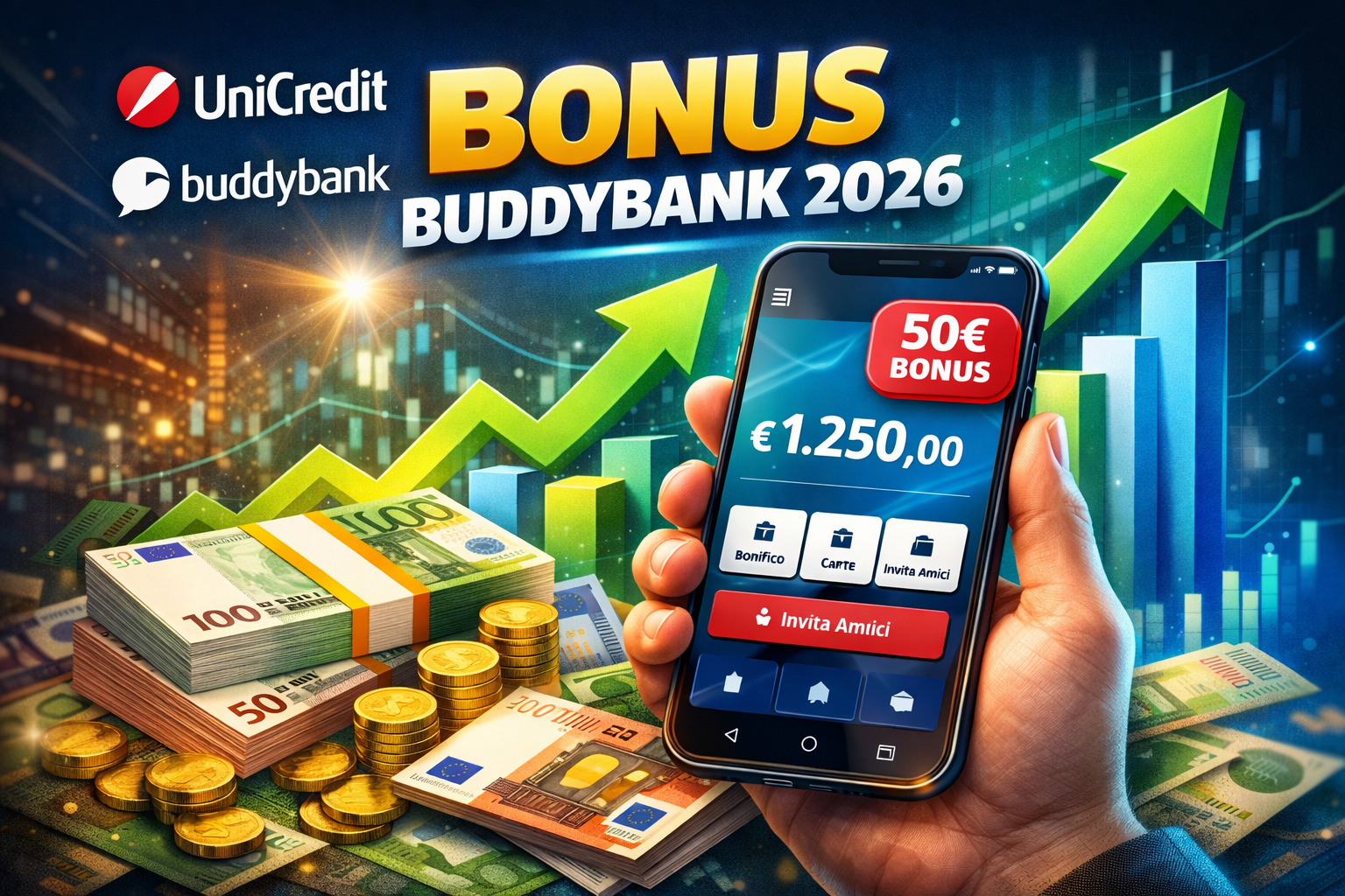 Bonus Buddybank 2026: fino a 5.000€ con buddy Club 100
